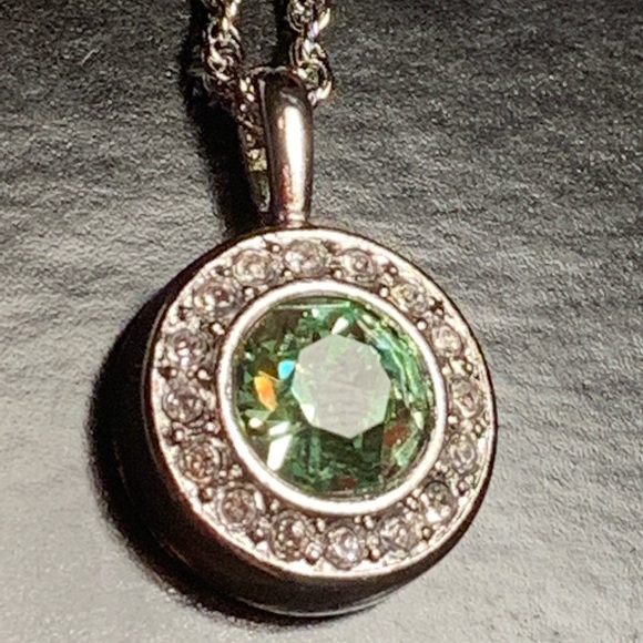 Swarovski Elements Jewelry - New Swarovski Birthstone Necklace August Peridot
